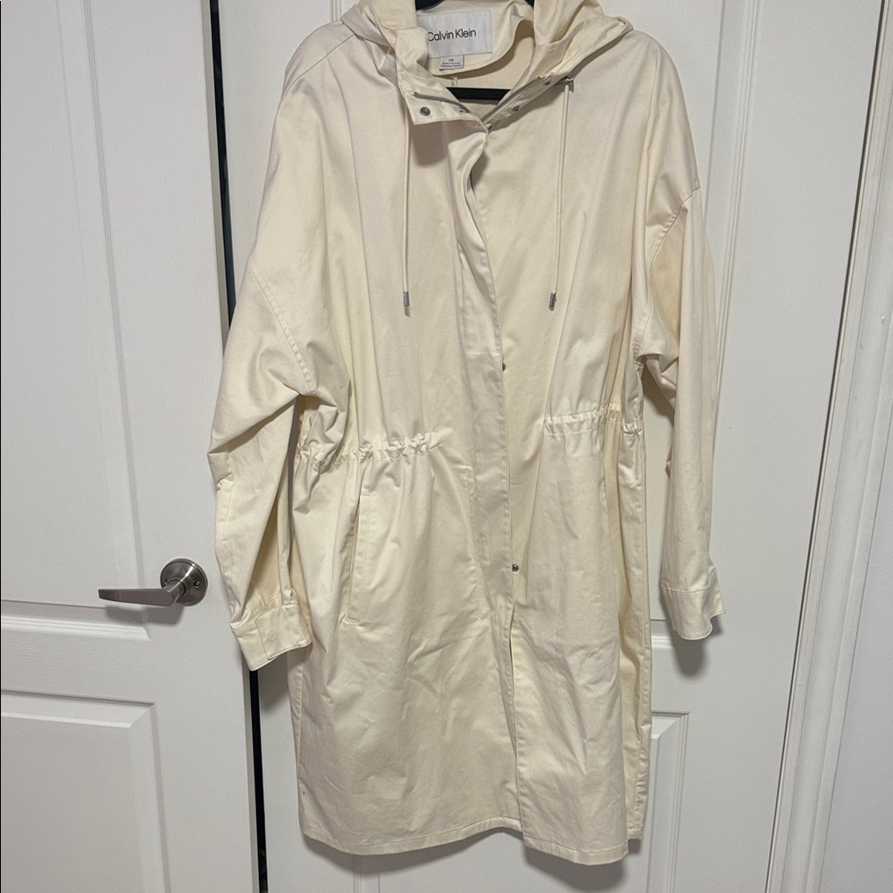 Calvin Klein Women's Cotton Sateen Anorak Jacket Size Large - Picture 2 of 4